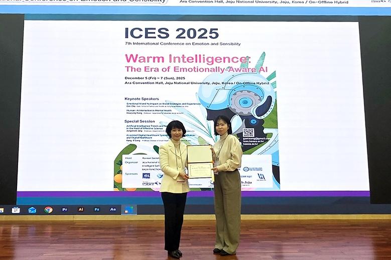 소재디자인공학전공 강지언 학생, ICES 2025 ‘최우수 구두발표상’